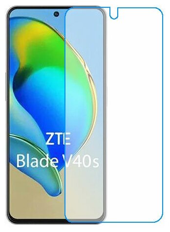 ZTE Blade V40s защитный экран из нано стекла 9H одна штука скрин Мобайл