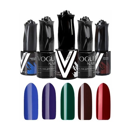 Vogue Nails, Набор гель-лаков Бестселлеров, 5 цветов по 10 мл