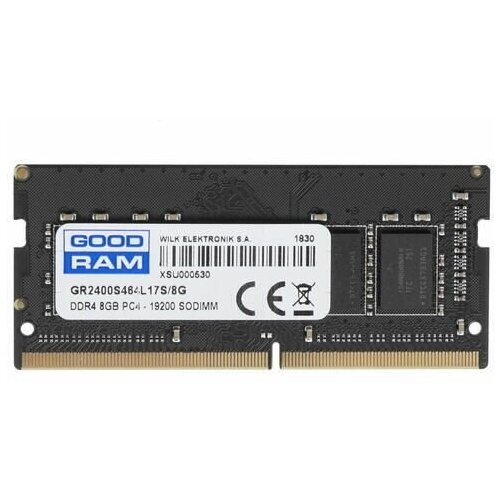 Оперативная память Goodram (GR2400S464L17S/8G) SODIMM DDR4 8ГБ - DDR4, 8ГБх1 шт, 2400 МГц, 17-17-17-Х