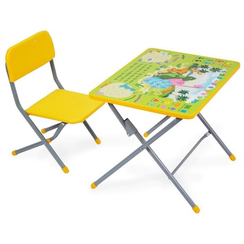 фото Комплект фея стол + стул досуг 101 динозаврики 60x45 см желтый