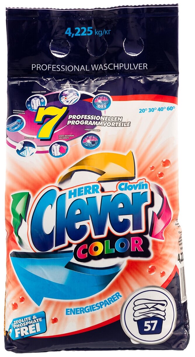Стиральный порошок Clever Color для цветного белья