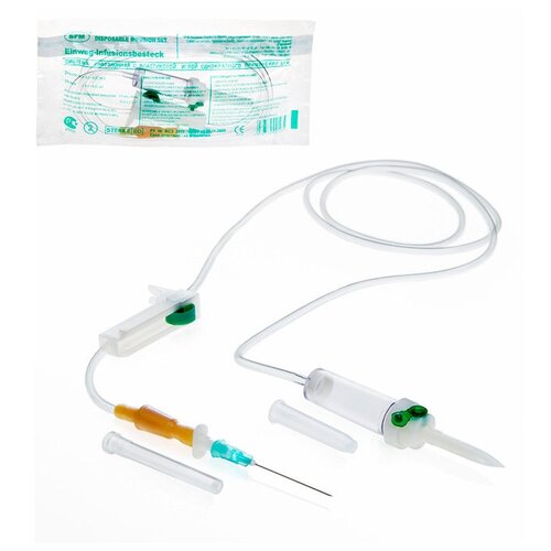 Система инфузионная для переливания растворов (пластиковый шип), игла 0,80 х 40 - 21G, SFM, 25 шт