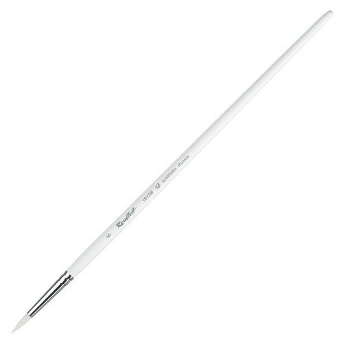 Кисть Roubloff белая Синтетика серия 1B12W № 5 ручка длинная белая/ белая обойма