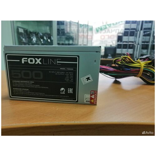 Блок питания ATX Foxline FZ500R 500W, ATX, nopfc блок питания atx foxline fz500r 500w atx nopfc