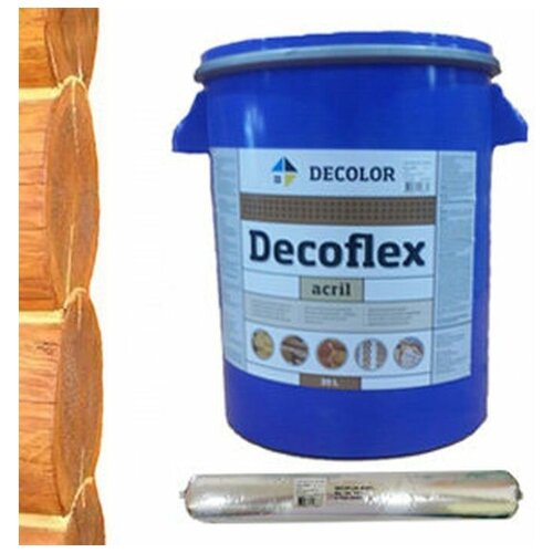 Акриловый герметик для дерева DECOFLEX ACRIL RAL 8003 Глиняный коричневый 600мл