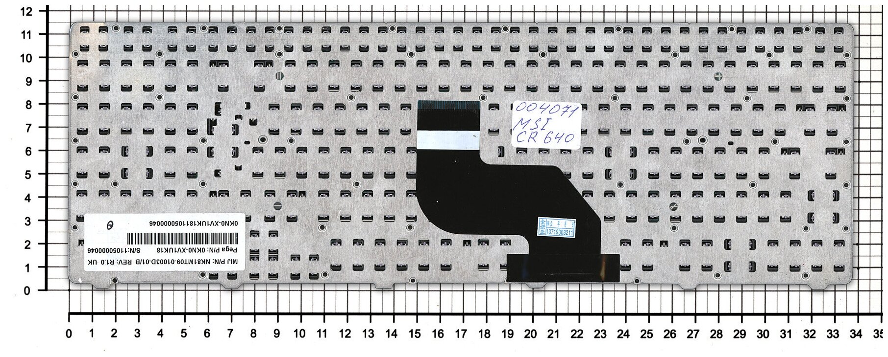 Клавиатура keyboard NK81MT09-01003D-01B для ноутбука MSI MegaBook CR640 CX640 A6400 CR643 CX640DX черная с рамкой