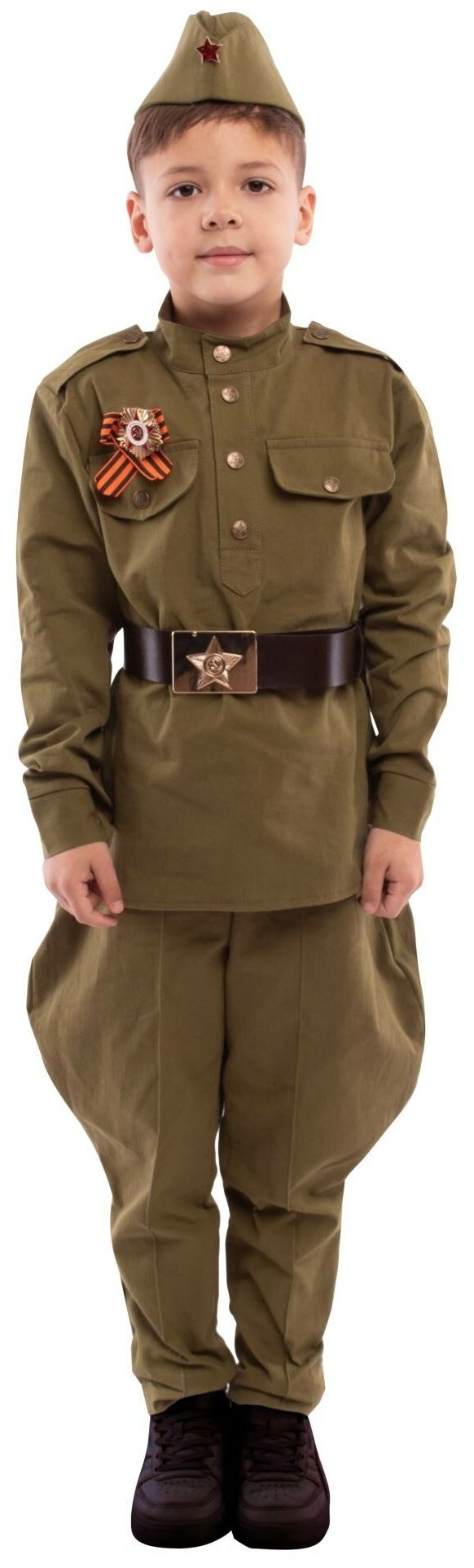Солдат хлопок брюки Галифе (2164 к-22), размер 140, цвет мультиколор, бренд Пуговка