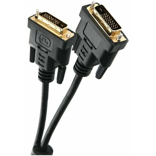 Кабель TV-COM Dual Link DVI-D 1,8 м, экран, кольца, 180 см