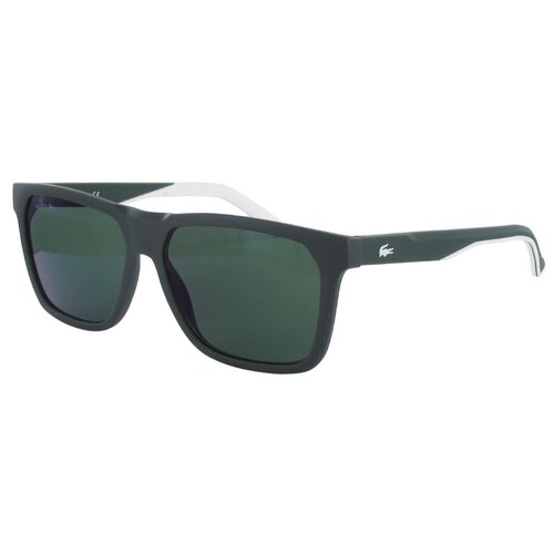 Солнцезащитные очки LACOSTE, квадратные, оправа: пластик, с защитой от УФ, для мужчин, белый