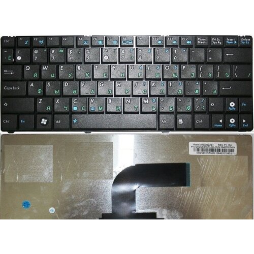 Клавиатура для ноутбука Asus Eee PC 1101, 1101H, 1101HA, 1101HAB, 1101HAG, N10, N10A, N10C, N10E, N1 клавиатура для ноутбука asus n10 n10a n10c n10e n10j n10jc series плоский enter белая без рамки pn v090262bs2