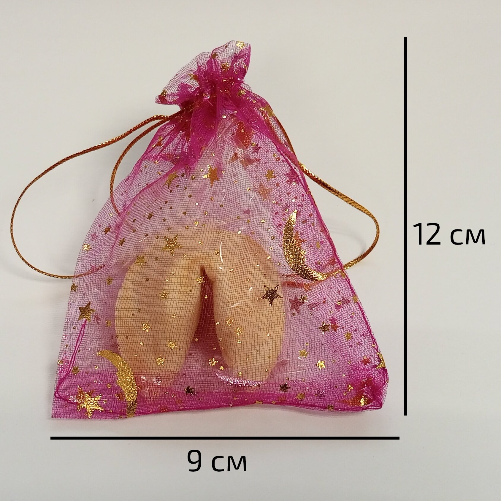 Печенье с предсказаниями в мешочках из органзы с рисунком, 10 штук - фотография № 3