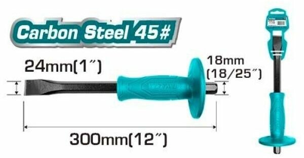 Зубило TOTAL THT4211226 с протектором 24мм