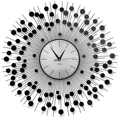 Часы настенные интерьерные Ice Mirror большие металлические бесшумные для кухни, гостиной или спальни, 60 см