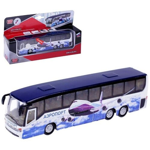 Автобус металлический инерционный «Аэропорт», световые и звуковые эффекты, двери открываются, 18,5 см детский автобус игрушка для мальчика инерционный общественный транспорт