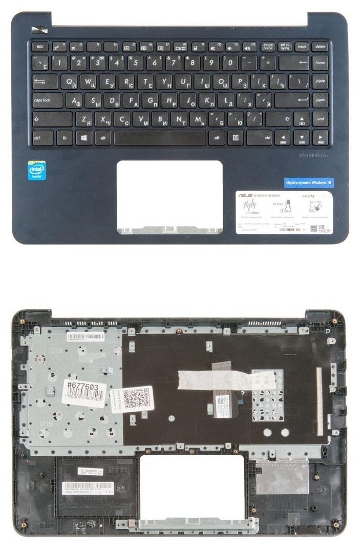 Keyboard / Клавиатура для ноутбука Asus E402MA, E402SA с топкейсом