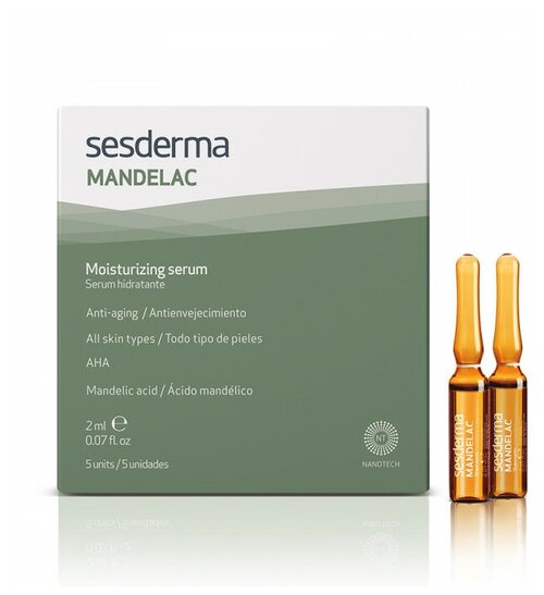 SesDerma Mandelac Увлажняющая сыворотка для чувствительной кожи лица и шеи, 5 ампул