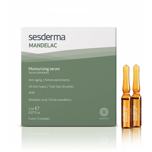 SesDerma Mandelac Увлажняющая сыворотка для чувствительной кожи лица и шеи, 5 ампул sesderma oceanskin moisturizing serum увлажняющая сыворотка для лица для всех типов кожи 30 мл