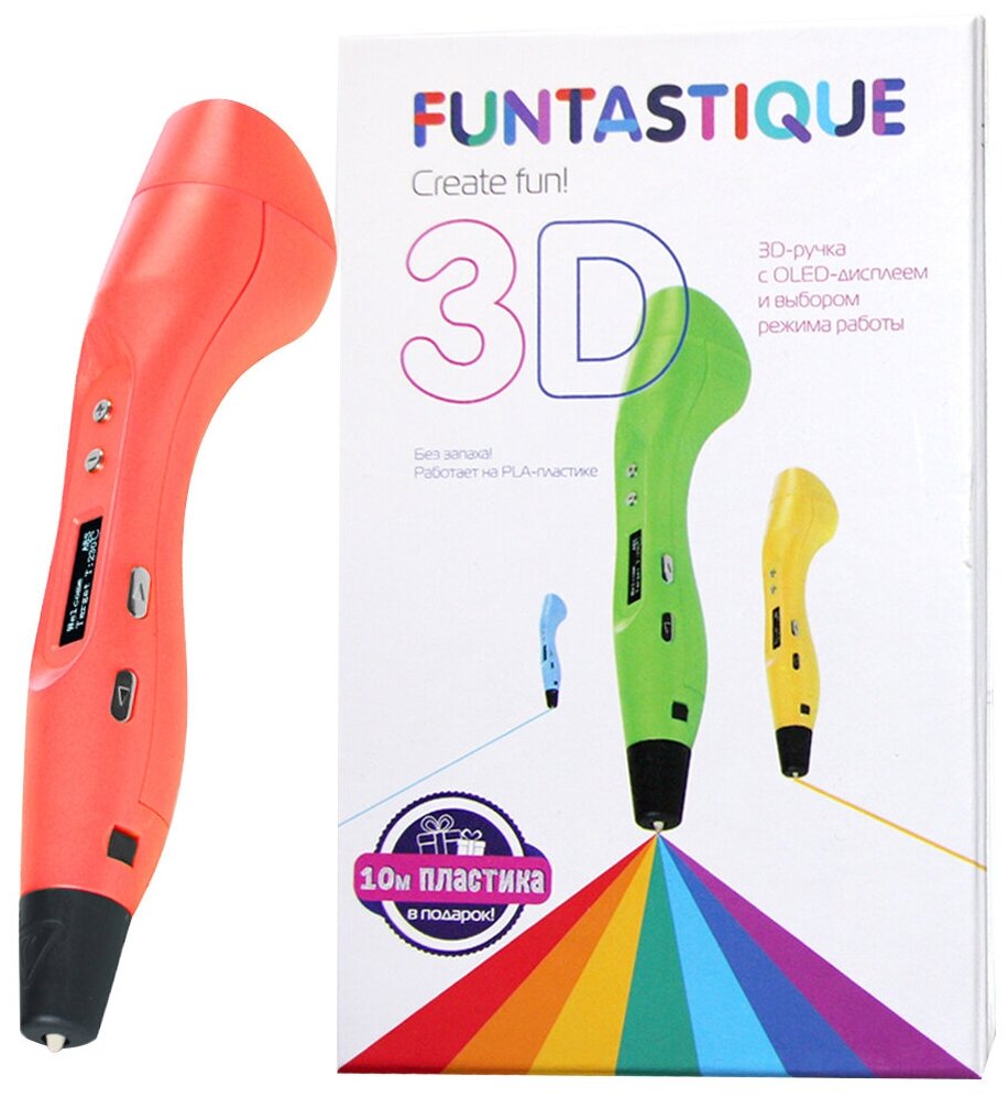 3D-ручка Funtastique One, цвет Красный .