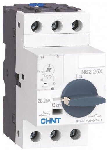 CHINT Пускатель NS2-25X 0.63-1A с поворотной ручкой (R), CHINT, арт.495180