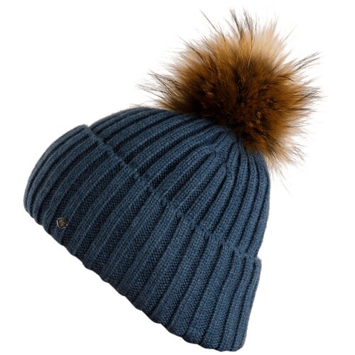 фото Шапка женская finn flare, цвет: серо-голубой w19-32156_105, размер 56