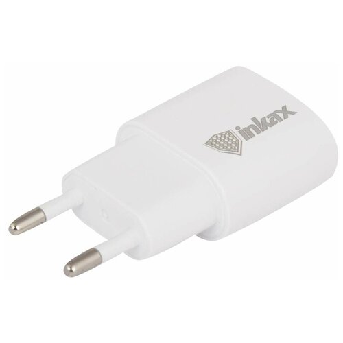 СЗУ inkax CD-08 с USB выходом 1A + кабель Apple 8 pin (белое)