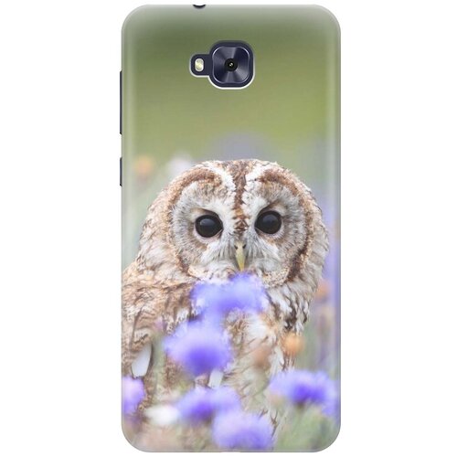 фото Cиликоновый чехол на asus zenfone 4 selfie (zd553kl) / асус зенфон 4 селфи с принтом "сова и васильки" gosso