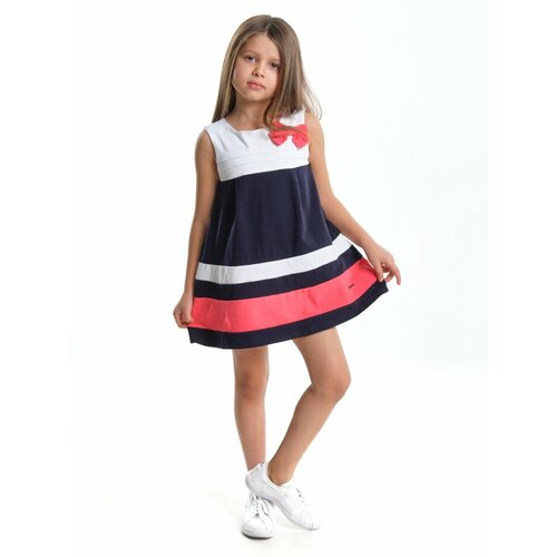 Сарафан Mini Maxi, размер 116, белый, коралловый платье kidsante размер 110 116 коралловый