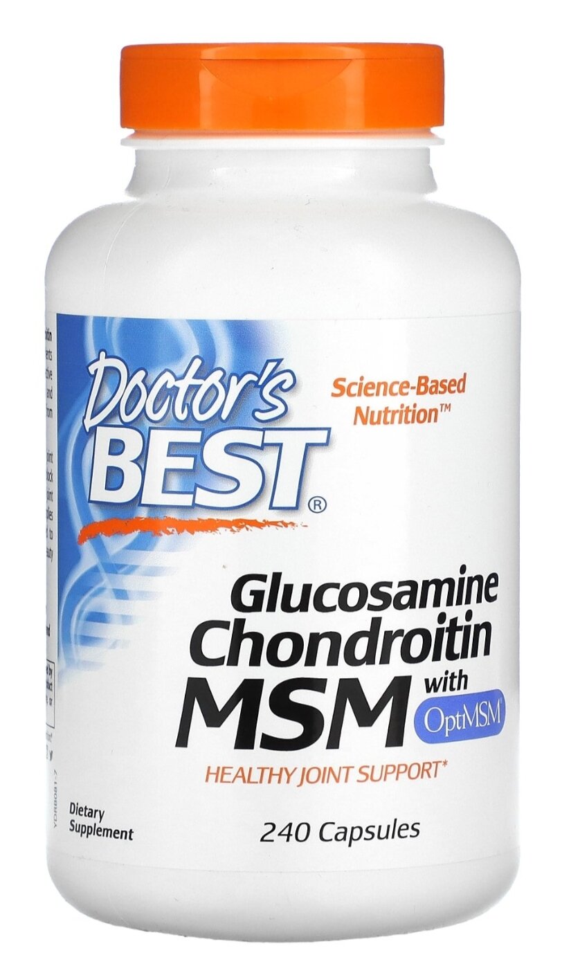Doctor's Best Glucosamine Chondroitin Msm with OptiMSM 240 капсул