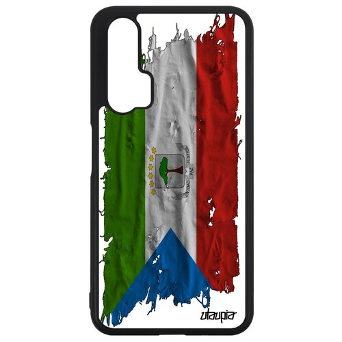 фото Чехол для телефона nova 5t, "флаг гвинеи экваториальной на ткани" государственный патриот utaupia