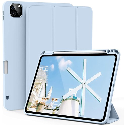 Чехол для планшета Apple iPad Pro 12.9 (2022, 2021, 2020) с местом для стилуса, голубой