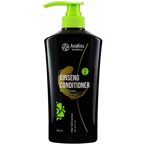 AsiaKiss Кондиционер для волос с экстрактом женьшеня - Ginseng hair conditioner, 500мл профессиональная косметика для волос asiakiss кондиционер для волос всех типов с экстрактом женьшеня