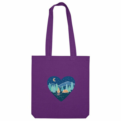 фото Сумка шоппер us basic, фиолетовый