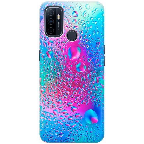 фото Re:pa накладка transparent для oppo a53 / a32 с принтом "капли на стекле"