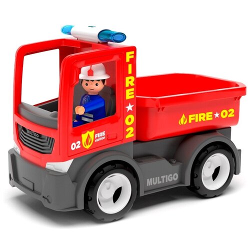 Грузовик Efko Multigo Fire (27284), 22 см, красный автоцистерна efko multigo fire 27282 красный