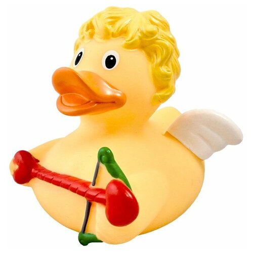 Игрушка для ванной FUNNY DUCKS Купидон уточка (1895), желтый/красный/бежевый игрушка для ванной funny ducks гонщик уточка 1869 красный желтый