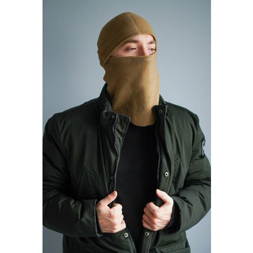 теплая флисовая маска с очками Балаклава Design Yusupova, размер универсальный, хаки