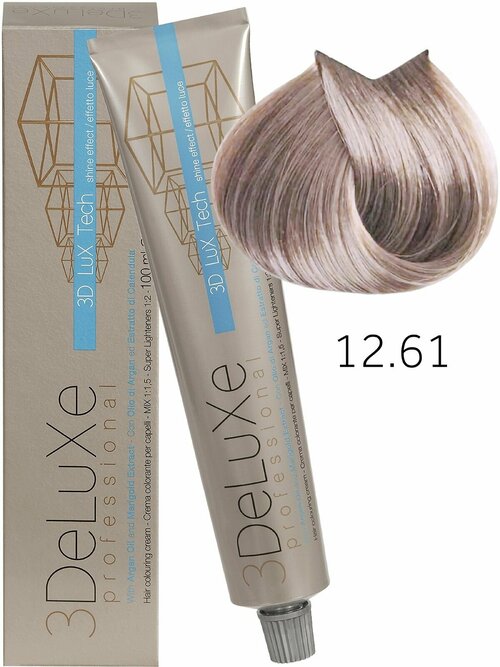 3Deluxe крем-краска для волос 3D Lux Tech Super Lighteners Neutral, 12.61 розовый глянец, 100 мл