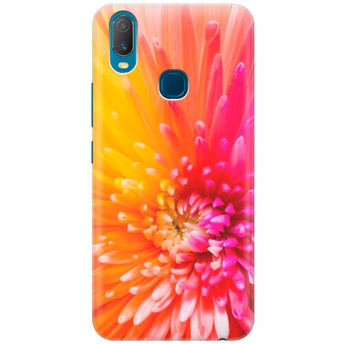 фото Ультратонкий силиконовый чехол-накладка для vivo y11 с принтом "розовая хризантема" gosso