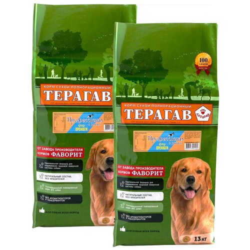 Терагав профессионал для активных взрослых собак всех пород с рисом (13 + 13 кг)