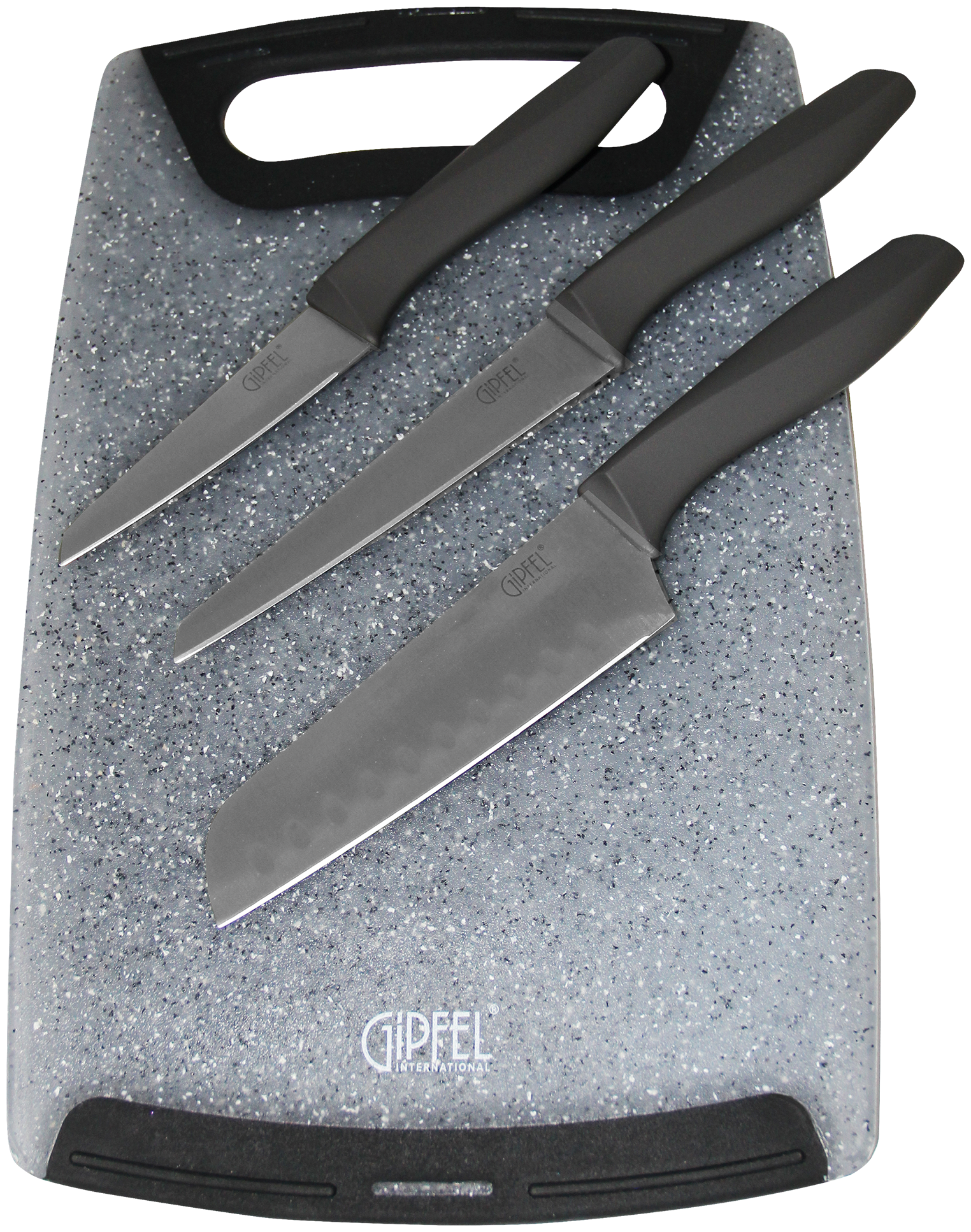 Набор кухонных ножей с доской Gipfel