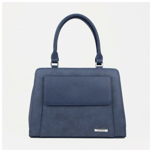 фото Тоут, отдел на молнии, 2 наружных кармана, длинный ремень, цвет синий эль маста