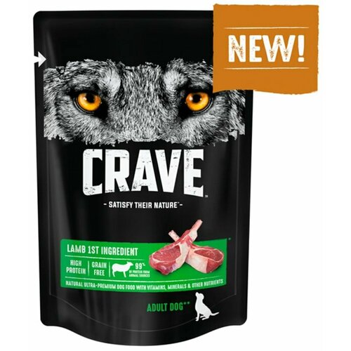 Влажный корм для собак Crave Ягненок в соусе 85г влажный корм для собак crave ягненок в соусе 85г