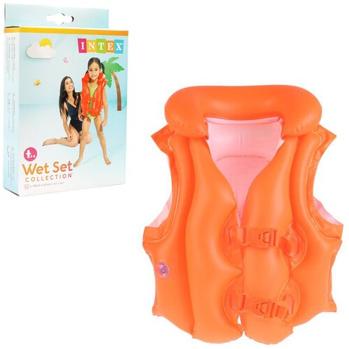 Жилет надувной Делюкс (50х47) 3-6 лет Intex 58671 жилет надувной intex pool school deluxe swim vest делюкс пул скул 3 6лет желтый int58660eu