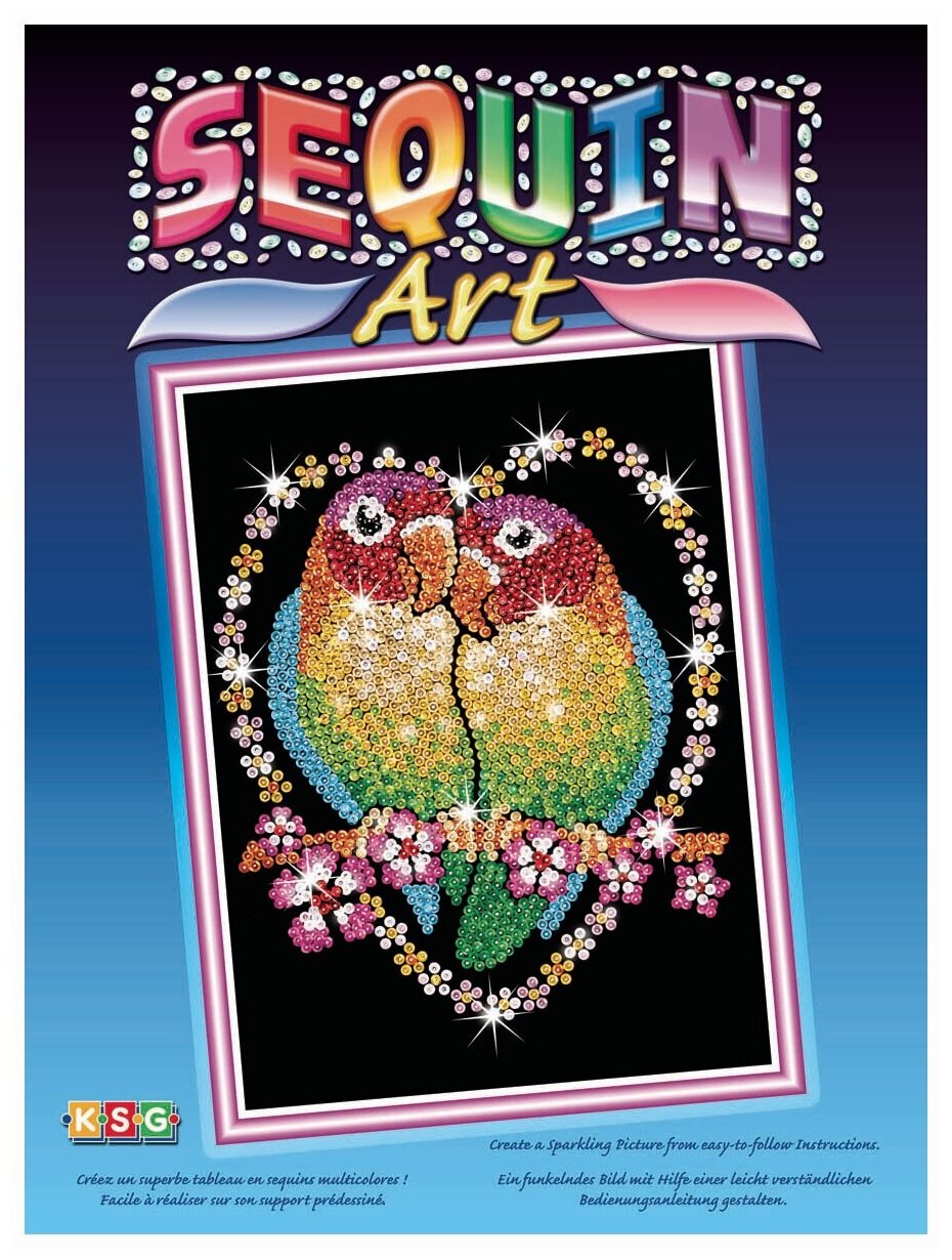 Набор для творчества Sequin Art Blue Влюбленные птички (SA1002) - фото №1