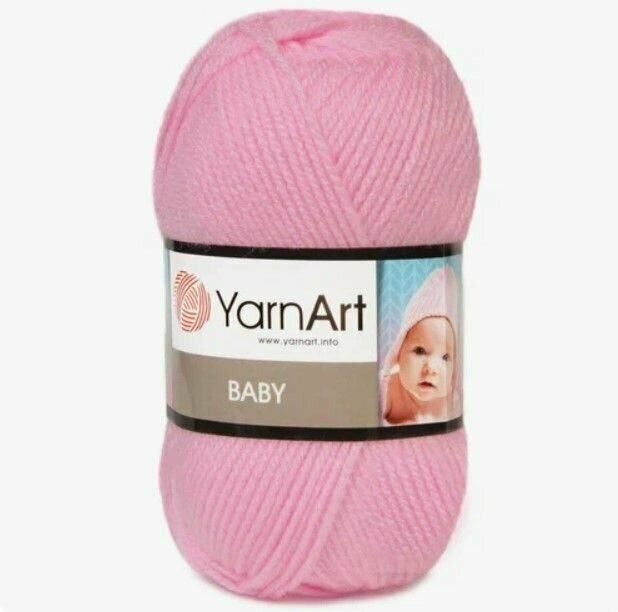 Пряжа для вязания YARNART BABY 50 гр/150 м 100% акрил 217 нежно-розовый