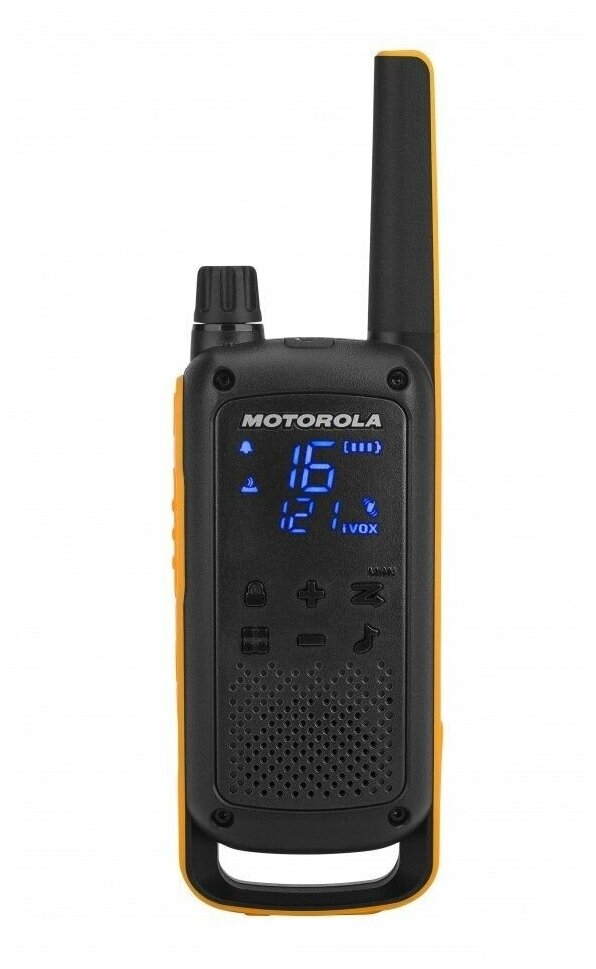 Комплект раций Motorola Talkabout T82 EXTREME QUAD 16кан. до 10км компл.:4шт аккум. черный/оранжевый - фото №7