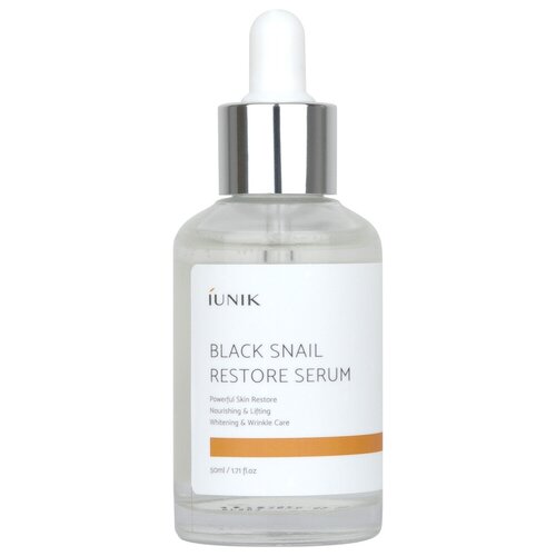 Iunik Black Snail Restore Serum / Сыворотка с муцином черной улитки, 50 мл