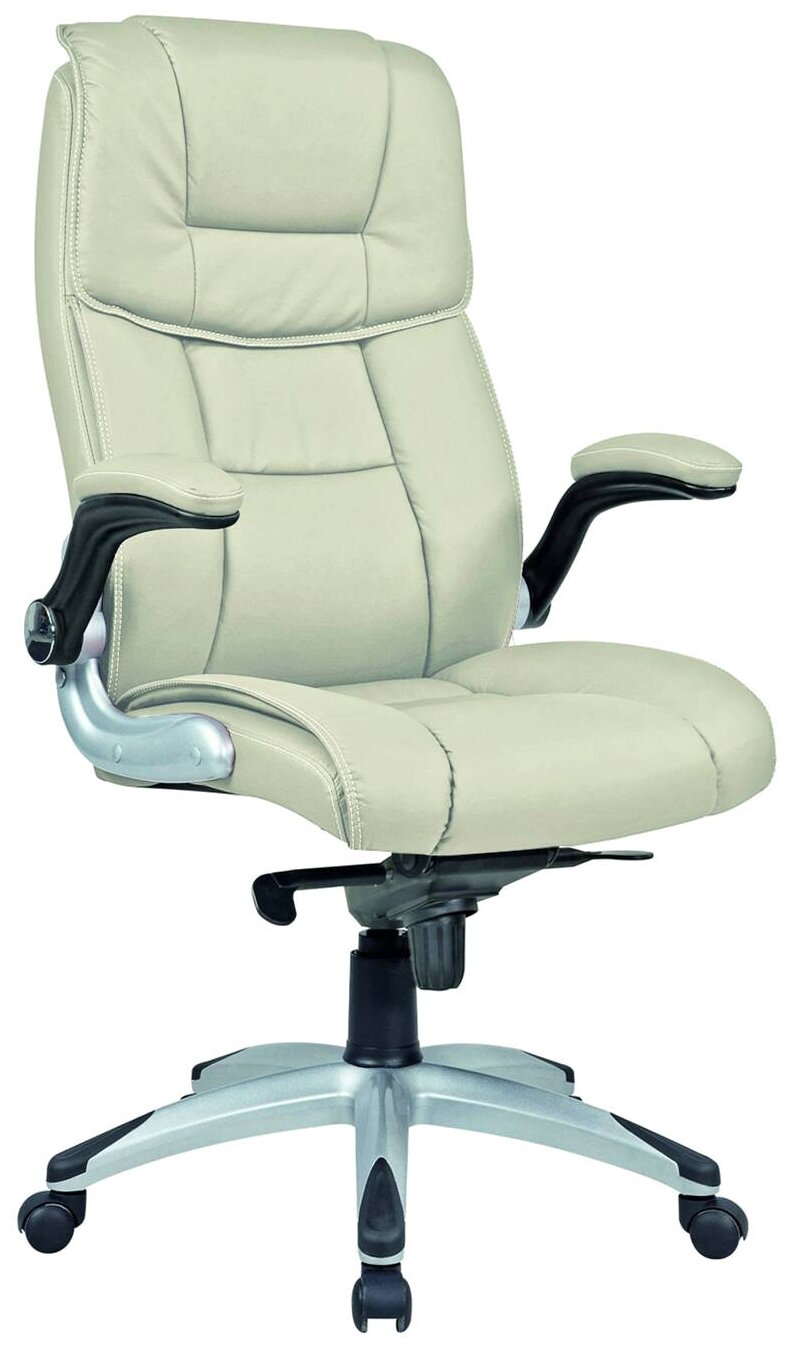 Компьютерное кресло Хорошие кресла Nickolas для руководителя, обивка: экокожа, цвет: beige - фотография № 1