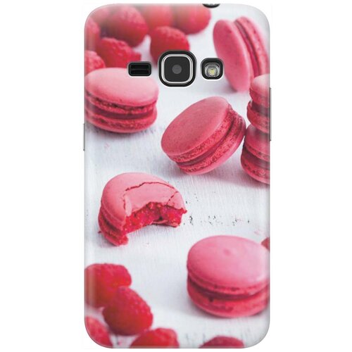 фото Cиликоновый чехол на samsung galaxy j1 (2016) / самсунг джей 1 2016 с принтом "малиновые макаруны" gosso