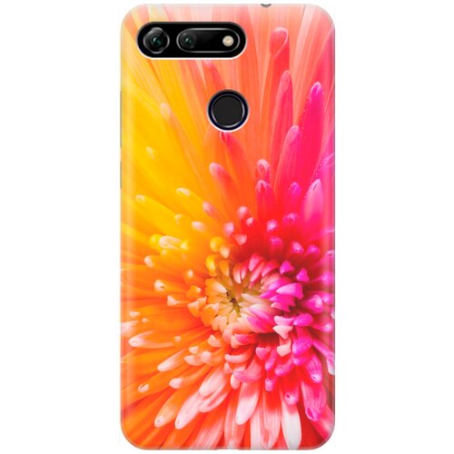 фото Силиконовый чехол на honor view 20 (v20) / хонор вив 20 с принтом "розовая хризантема" gosso